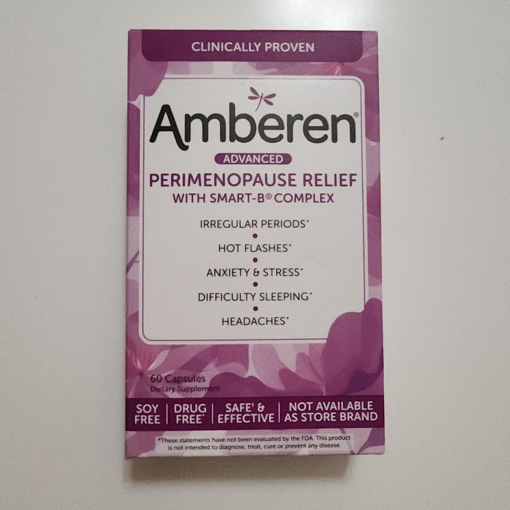 Amberen Advanced Perimenopause Relief Supplement 60 capsules Exp 2024+