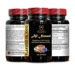 Cold Pressed Flaxseed Oil 1000mg complex with Alpha Linolenic Acid, Omega 3 6 9