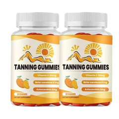 2-Pack Tanning Gummies – Natural Tanning Daily Support Gummies – 120 Gummies