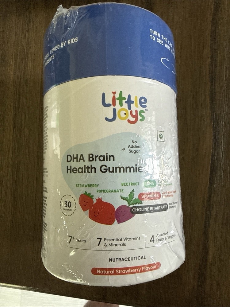 Little Joys DHA Omega 3 Brain Health Gummies for Kids 2-6 Years 30 Gummies