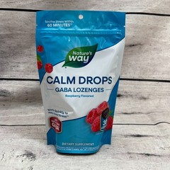 Lot Of 2 Nature’s Way Calm Drops GABA Lozenges Raspberry Flavored 30 Lozenges