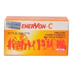 2 Bottle ENERVON-C Vitamin C500mg+ Vitamin B Complex 30 Tablets For Energy