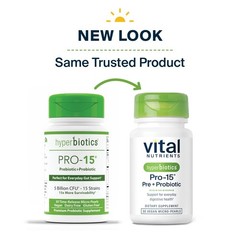 Vital Nutrients Pro15 Prebiotics and Probiotics for Women and Men | 15 Scienc…