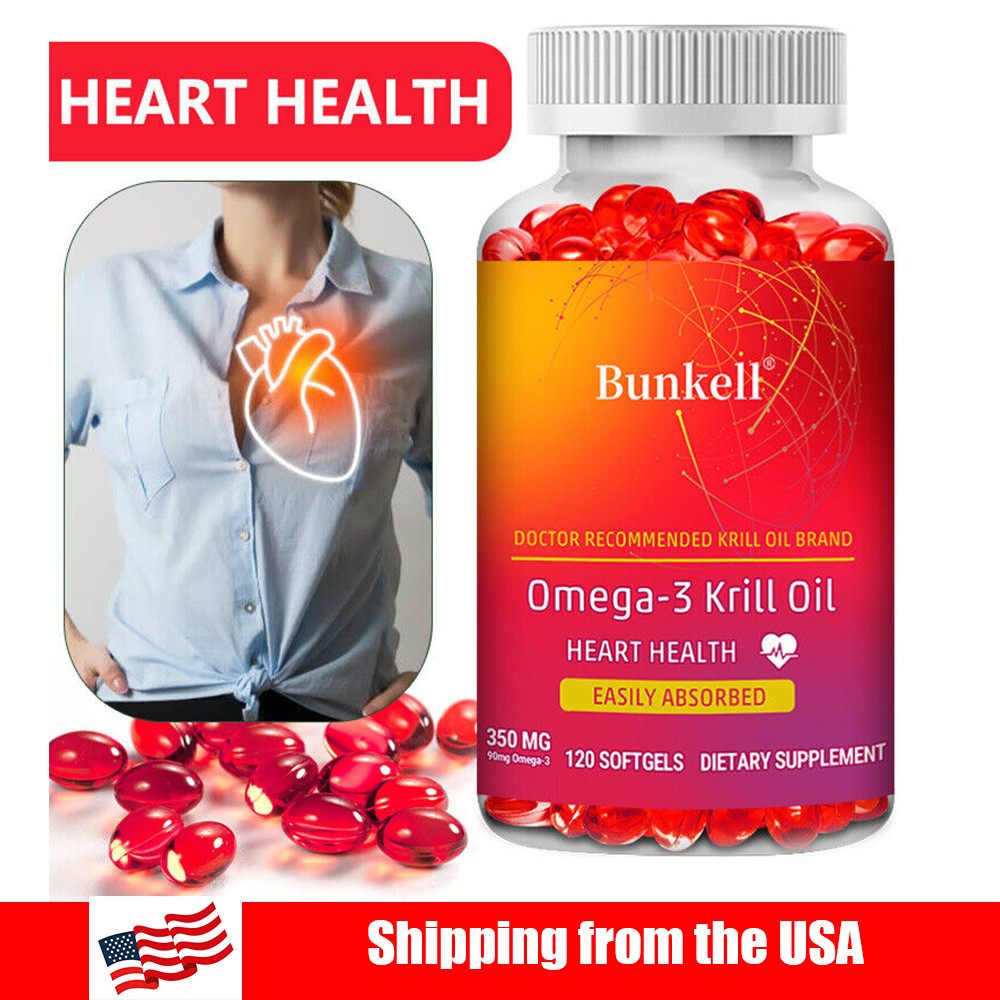 Omega 3 Krill Oil 350Mg, Naturally Balanced For A Healthy Heart 120 Capsules