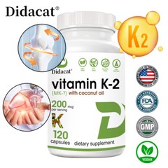 Vitamin K2 Supplement 200mcg -Vitamin K2 MK7 Supports Bone & Heart Health