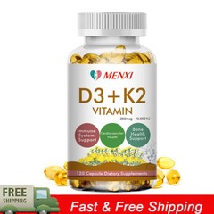 Vitamin K2 (MK7) with D3 10000 IU Supplement, BioPerine Capsules, Immune Health