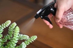 Glass Handheld Spray Bottle – 12oz Refillable Bottle ，Adjustable Nozzle Watering