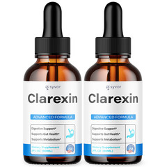 (2 Pack) Clarexin Drops Advanced Gut Health Support Max Supplement 60 Servings