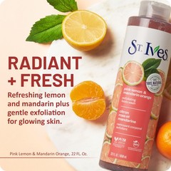 St. Ives Body Wash Pink Lemon and Mandarin Orange 22 Ounce 22 Fl Oz (Pack of 1)