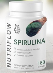 100% Spirulina 500mg 180 Capsules Super Food Non-GMO Healthy Immune Made in USA