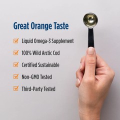 Nordic Naturals Arctic CLO – 100% Wild Cod Liver Oil, Orange Flavor, 8 Oz