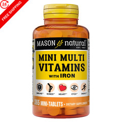 MASON NATURAL Mini Multivitamin with Iron, Gluten Free, 365 Count (Pack of 1)