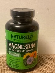Naturelo Magnesium Glycinate Chelate Complex 200mg – 120 Vegetarian Caps 6/25