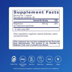 Pure Encapsulations Magnesium (Glycinate) – Supplement 90 Count (Pack of 1)