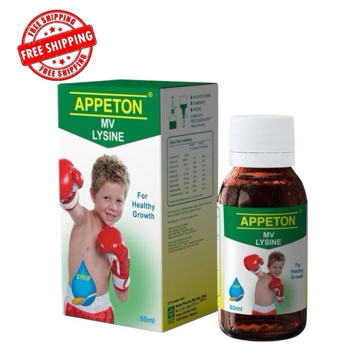 Appeton Lysine Multivitamin Syrup 120ml For Healthy Growth Better Appetite