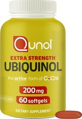 Ubiquinol 200mg, Extra Strength, Powerful Antioxidant, 60 Softgels
