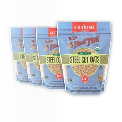 Bob’s Red Mill Gluten Free Organic Steel Cut Oats, 24oz 24 Ounce (Pack of 4)