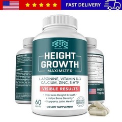 BIOTEQUELAB Height Growth Maximizer Calcium Vitamin D3 and Zinc Blend Pills B…