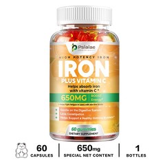 Iron 650mg – Vitamin C – Hemoglobin Formation, Relieve Anemia, Anti-fatigue