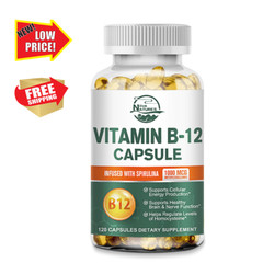Vitamin B-12 Complex 120 Capsules Energy Support, Health Brain & Nervous System