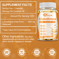 120 Pills Whitening Capsules 1000MG Natural Anti-Aging Skin Whitening Caps