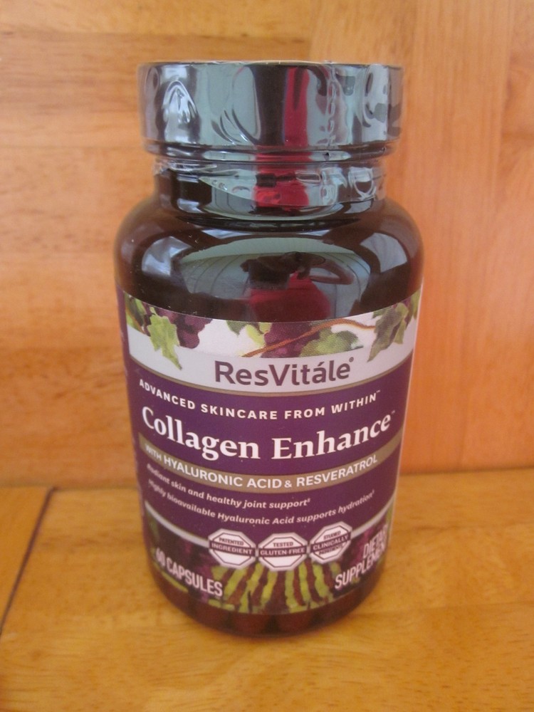ResVitále Collagen Enhance Anti Aging Skin Care Collagen Supplement 60 Capsules