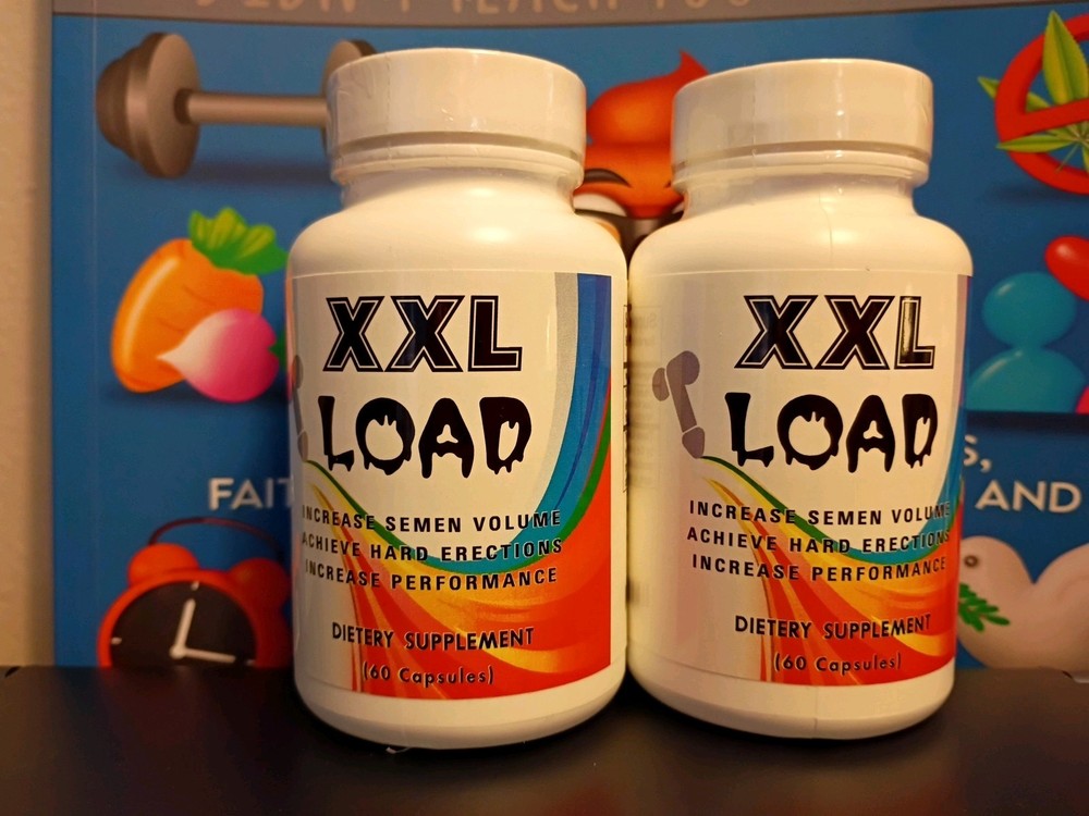 Male Enhancing XXL Load, Increased Performance, Semen Volumizer, Harder, 2PK