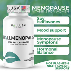 HALLMENOPAUS – Herbal Menopause Relief – Hot Flashes & Night Sweats – 30 Cap