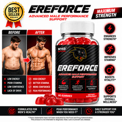 Ereforce Gummies for Men Maximum Performance & Daily Vitality Support 30 Count