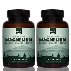 Natural Rhythm Triple Calm Magnesium 150 mg – 2 Pack – Magnesium Supplemen