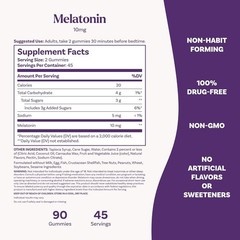 10 mg Melatonin Gummies for Fast Sleep Support – 90 Strawberry Flavored Gummies
