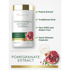 Pomegranate Extract Capsules | 11250mg | 100 Count | Non-GMO | US Stock