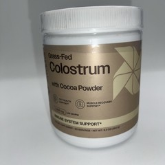 Grass-Fed Bovine Colostrum Supplement w/ Cocoa Powder – 60 Servings – Exp 11/26