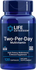 LIFE EXTENSION TWO PER DAY 120 CAPSULES (EXP. 09/2025)