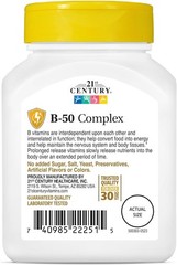B-Complex Vitamins, 60 Gluten-Free Tablets for Sustained Energy Release