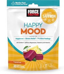 Force Factor Happy Mood, Tropical Fruit, 30 Soft Chews Pack of 2