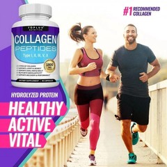 5-Type Collagen Peptides 1800mg Designed for Skin & Joint Health,Toplux Nutritio