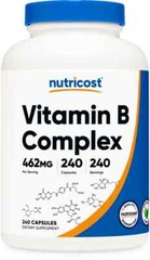 Nutricost Vitamin B Complex 460mg, 240 Caps W/ Vitamin C – EXP 06/2027