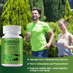 Organic Moringa Oleifera 5000mg Antioxidant 120 Caps No Preservative/Gluten Free