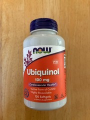 NOW FOODS Ubiquinol 100 mg (Active Form of CoQ10) 120 Softgels Exp 12/2027