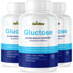 Gluctose- Cardiovascular Health, Blood Pressure & Sugar Support- 3 Bottles
