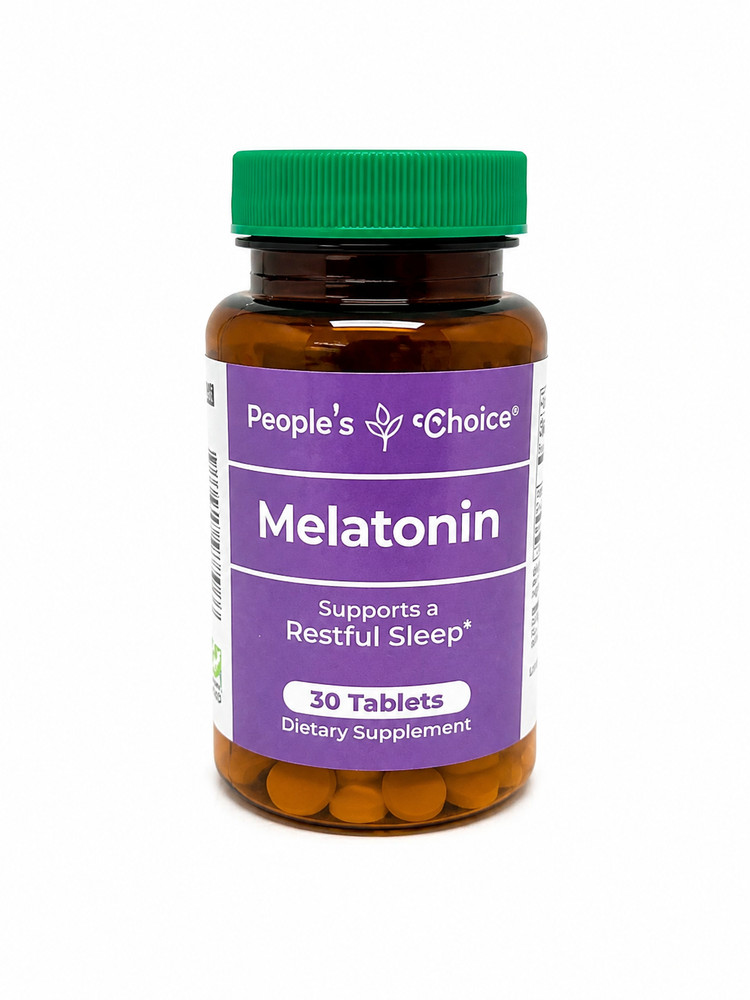 People’s Choice Melatonin 30 Tablets 1 Pack Sleep Support Supplement