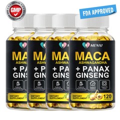 Organic Maca Root Capsules | 120 Pills | Peruvian Maca Extract for Men & Women