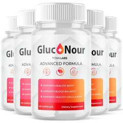 (5 Pack) Gluco Nour Advanced Blood Health Support Formula GlucoNour 300 Capsules