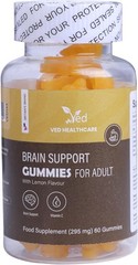 VED Brain Support Gummies for Adult ; BSA Chews Lemon Flavour, Raw Unfiltered Om
