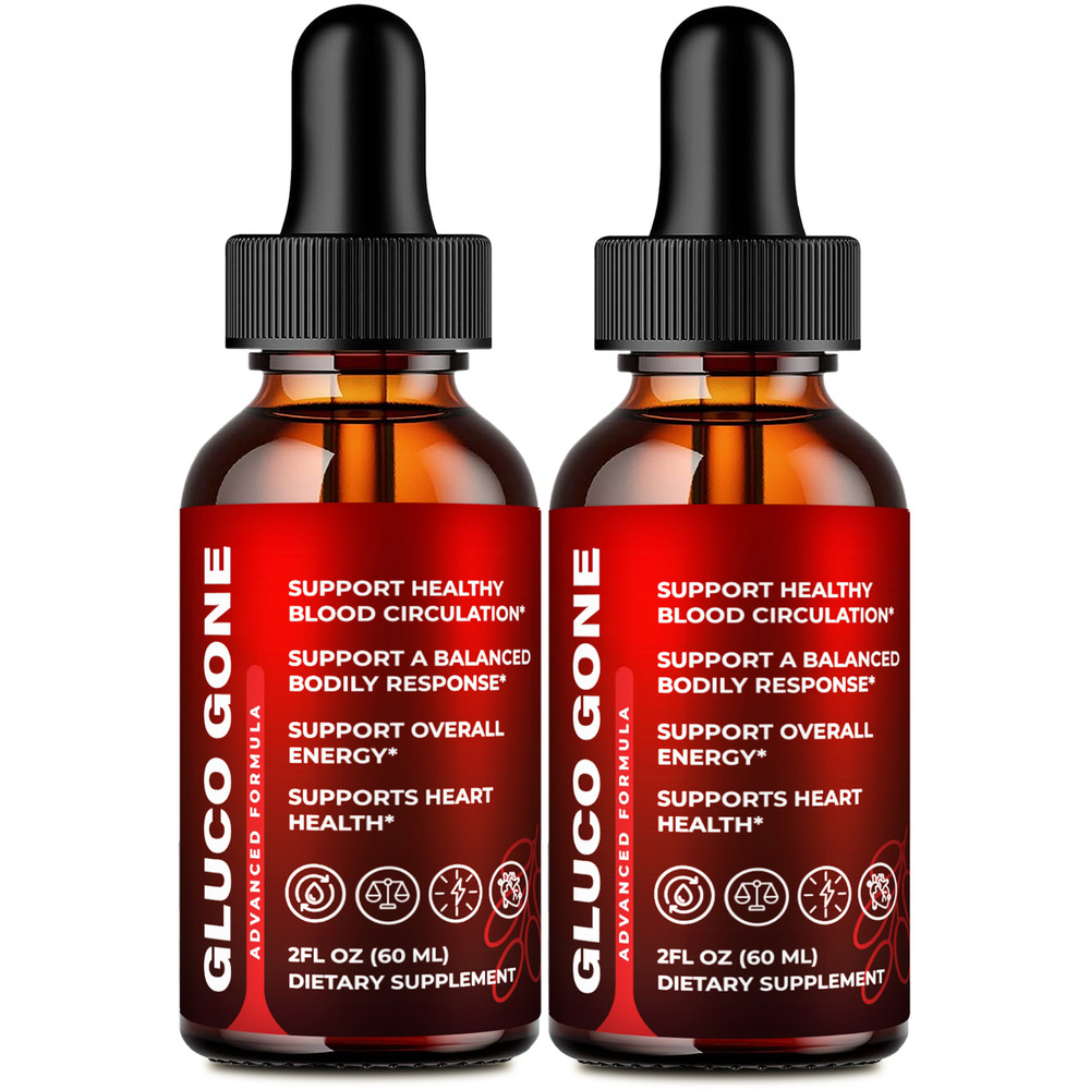 (2 Pack) Gluco Gone Blood Drops, GlucoGone Liquid Drops for Healthy Circulation