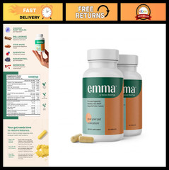 Gut Health Support Supplement – Digestive Aid for Gas & Bloating Relief, 60 Caps