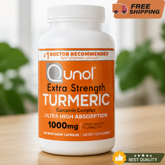 Qunol Turmeric Curcumin 1000mg Extra Strength Joint Support 120 Capsules
