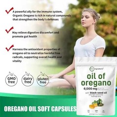 3 Pack Oil of Oregano with Black Seed Oil, 300 Softgels Fresh Microingredients.