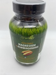 Irwin Naturals Triple-Source Magnesium + Ashwagandha 60 sgels – Exp 12/2026